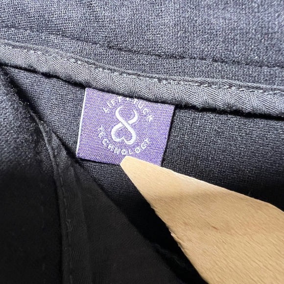 NYDJ Black Ponte Knit Slim Trousers Lift Tuck Technology Front Seam Size 6 - Picture 9 of 10